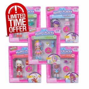 Shopkins Happy Places Lil' Shoppie Dolls - Assorted 5-Pack | Collectible Miniature Dolls