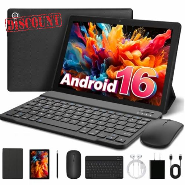 Whitedeer Android 16 Tablet 10 inch
