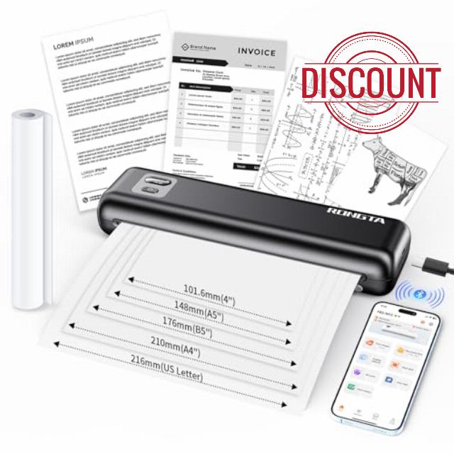 Rongta Thermal Portable Printer Wireless for Travel