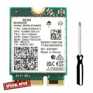 BE200 WIFI 7 Wireless Wifi Card WiFi 6E BE200NGW Bluetooth 5.4 802.11AX Tri-Band M.2 NGFF Network Adapter Easy to Use