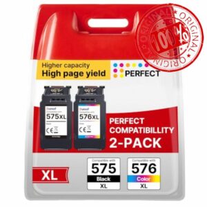 575 576 Ink Cartridges PG-575XL Black CL-576XL Colour Replacement for Canon 575 576 Ink Cartridges XL for Pixma TR4755i TS3750i TR4750i TR4700 TS3550i TS3551i TS3751i TS3752i TR4751i