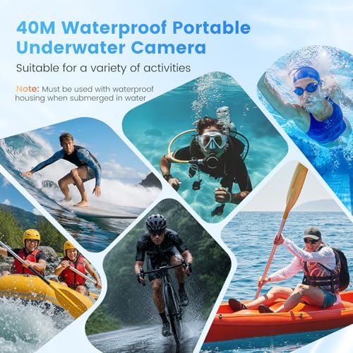 40M Waterproof Portable Underwater Camera