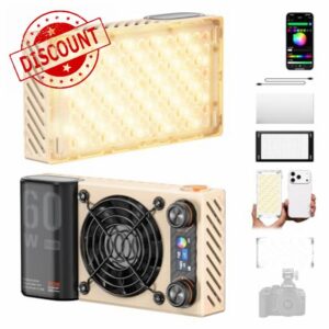 ZHIYUN FIVERAY M60 Ultra 60W RGB Video Light [Official] Portable Camera Light with Cold Shoe