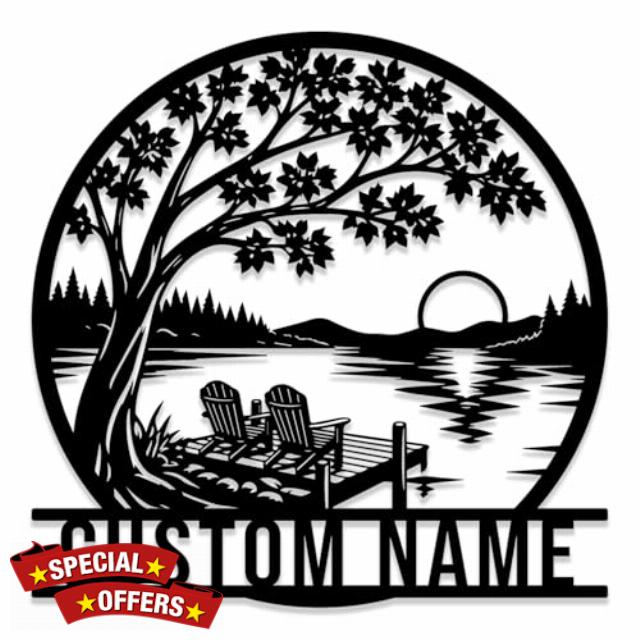 Custom Lake House Metal Sign
