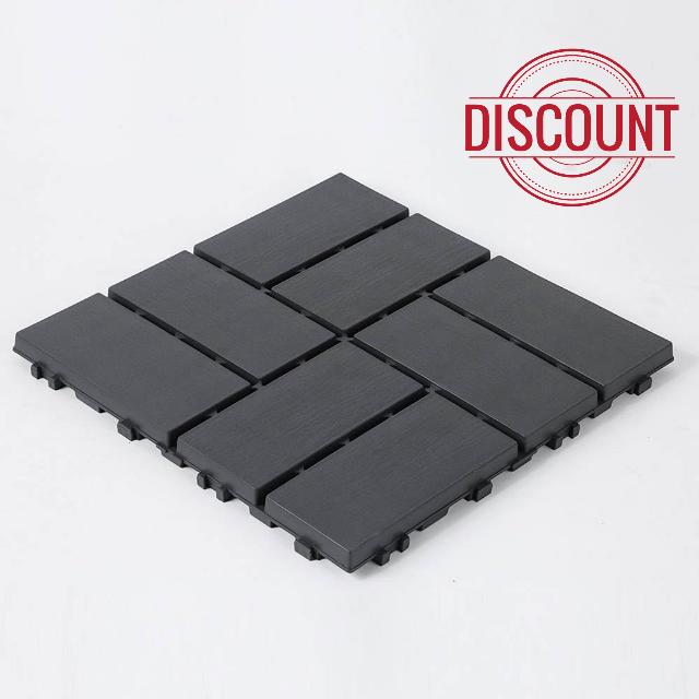 44 Pcs Interlocking Decking Tiles – Peel & Stick Waterproof Outdoor Flooring