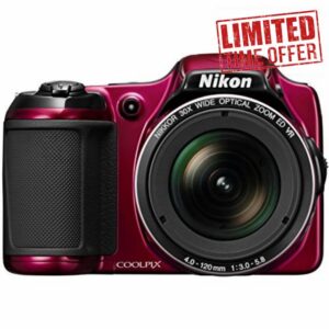 Nikon COOLPIX L820 - digital cameras Red (Renewed)