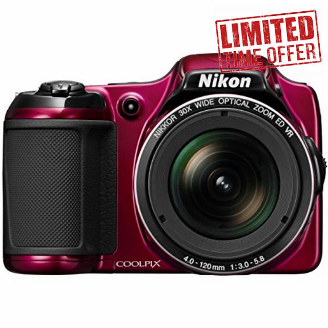Nikon COOLPIX L820 - digital cameras Red (Renewed)
