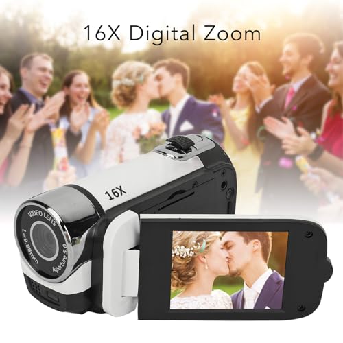 for Vlogging Kids Adults Travel Recording (White)