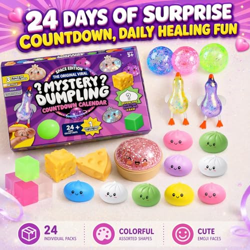 Mystery Squishy Box with 24 PCS Random Surprise Bao Dumpling Toys