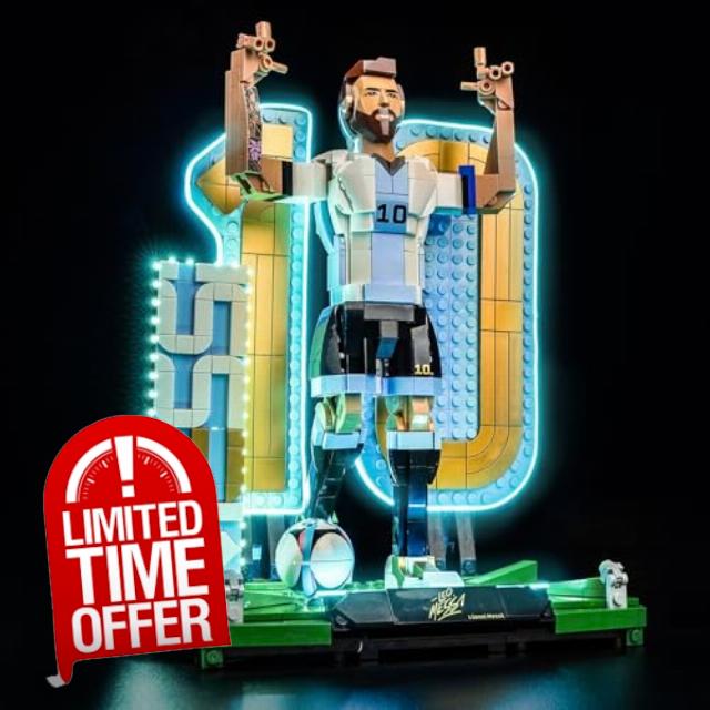 LocoLee LED Light Set Compatible with LEGO 43015 Lionel Messi – Soccer Legend LED Decoration Lighting Kit Compatible with LEGO 43015 Building Blocks Model Only Lights Set