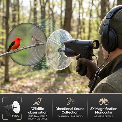 Wildlife Observation with Sound Amplification & Recording - Long Range