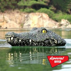 31CM Remote Control Boat Simulation Crocodile Head RC Boat 10KM/H Alligator Head for Pond Protection
