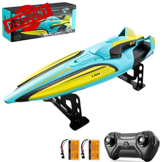 Big 35CM S1 2.4G RC Boat High Speed Boating 30KM/H Racing Toys Remote Control Boat With Two Body Battery
