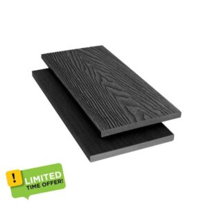Tuda Grass Direct Composite Decking Fascia Board – Premium Co-Extrusion Woodgrain Effect - Charcoal