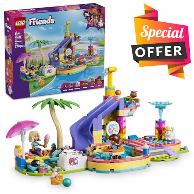 LEGO Friends Fun Water Park Day - Miniature Toy Set w/Slide