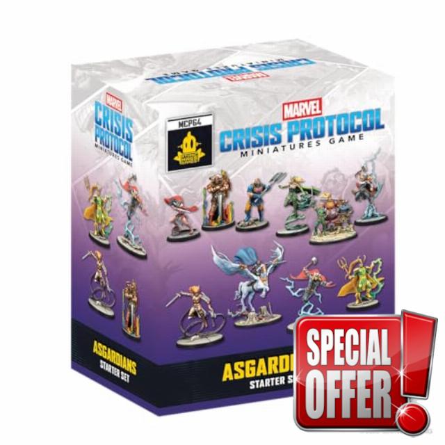 Asmodee| Marvel: Crisis Protocol - Asgardians Starter Set | Miniatures Game | Ages 14+ | 2 Players | 90 Minutes Playing Time