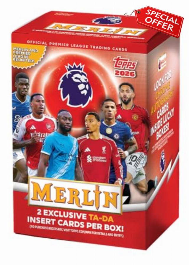 Topps Merlin Premier League 2026 - Value Box | 4 cards per pack
