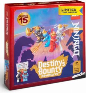 Asmodee LEGO Ninjago: Destiny’s Bounty Adventures! The official LEGO Ninjago board game. Cooperative adventure game for families. Play time 30 mins