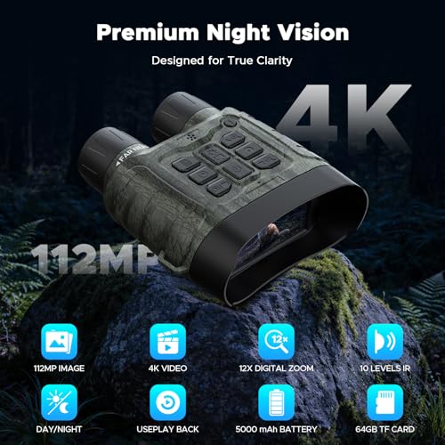 Infrared Night Vision Binoculars with 12X Zoom