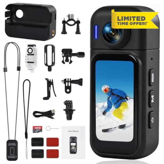 Action Camera with 1.47" Touchscreen