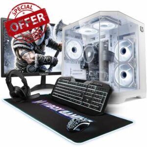 Vibox I-507 Gaming PC Bundle • AMD Ryzen 3 3200G Quad-Core • Integrated Radeon Vega 8 • 16GB RAM • 1TB SSD • Windows 11 • 22" Monitor • WiFi