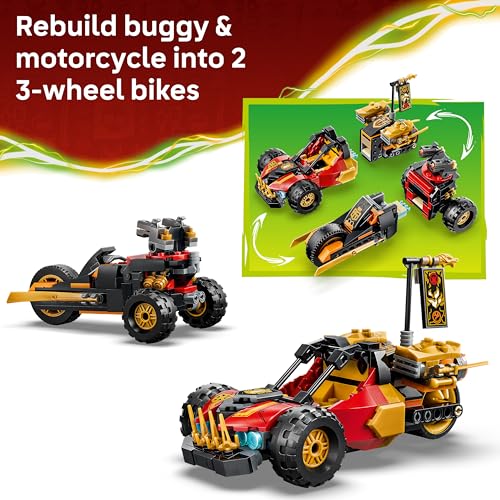 3 Minifigures incl. Kai & Cole w/Katanas - Gift Idea for 7+ Year Old Boys & Dragons Rising Fans - 71864
