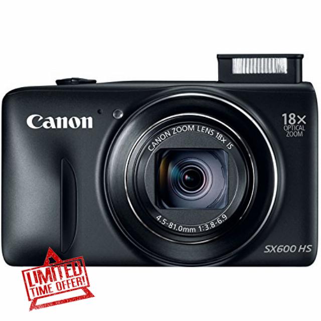 Canon PowerShot SX600 HS Compact Camera 16MP 1/2.3" CMOS 4608 x 3072 pixels Black - Digital Cameras (16 MP