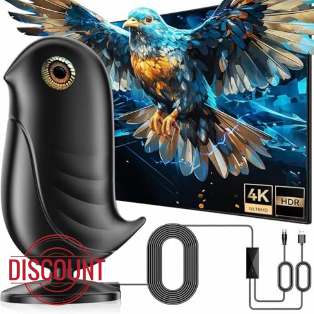 650+ Miles Long Range Digital TV Aerial for Smart TV & Older TVs with Signal Booster