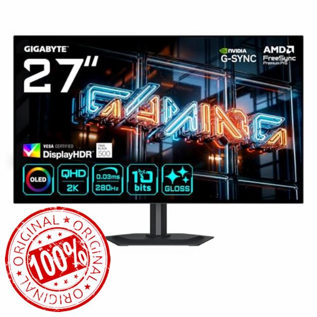 Gigabyte MO27Q28GR 27” Glossy WOLED QHD Gaming Monitor - 2560 x 1440