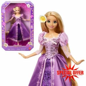 ​Mattel Disney Princess Rapunzel Sparkling Princess Fashion Doll with Long Hair