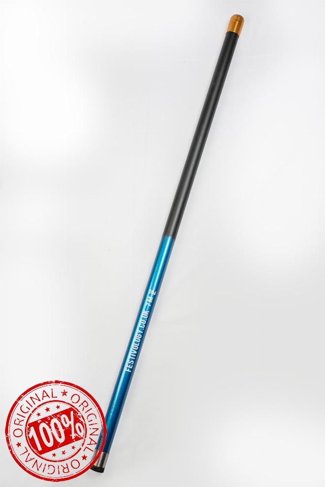 Pro Telescopic Flag Pole - Extra Strong Festival and Camping Flag Pole with Reinforced Structure and Metal Collars (7m)