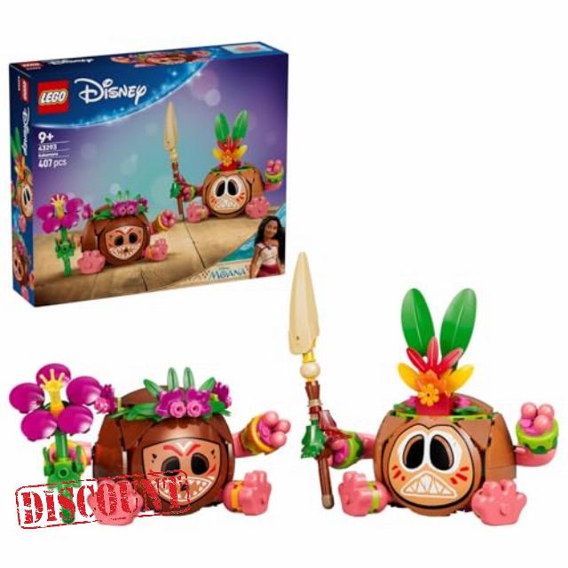 LEGO | Disney Moana Kakamora - Toy incl. 2 Flowerpot Figures w/Artificial Flowers for Kids' Room Decor - Gift for 9+ Year Old Girls & Movie Fans - 43293