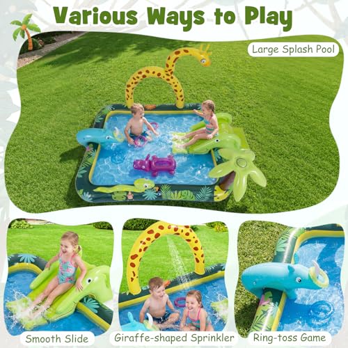 Outdoor Kids Oval Wading Swimming Pool Children Summer Water Park (208 x 178 x 138cm