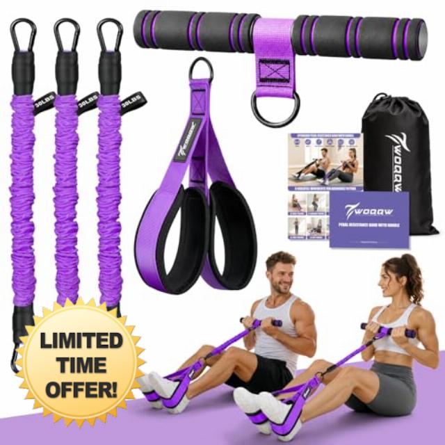 WOQQW Multifunction Pedal Resistance Band with Handle