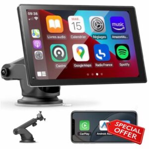 Portable Car Stereo with Wireless Apple CarPlay & Android Auto