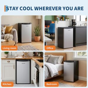 Freestanding Mini Fridge with 5-Stage Adjustable Temperature Control