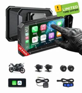 U6 Motorcycle GPS Navigator with Dash Cam