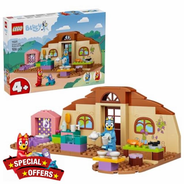 LEGO Bluey School with Rusty and Bluey - Educational Toy w/Kitchen
