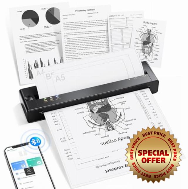 TATTMUSE Portable Thermal Printer A4
