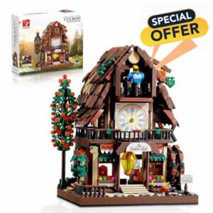 TYCOLE Cuckoo Clock House Building Set 1909 Pieces with Working Clock