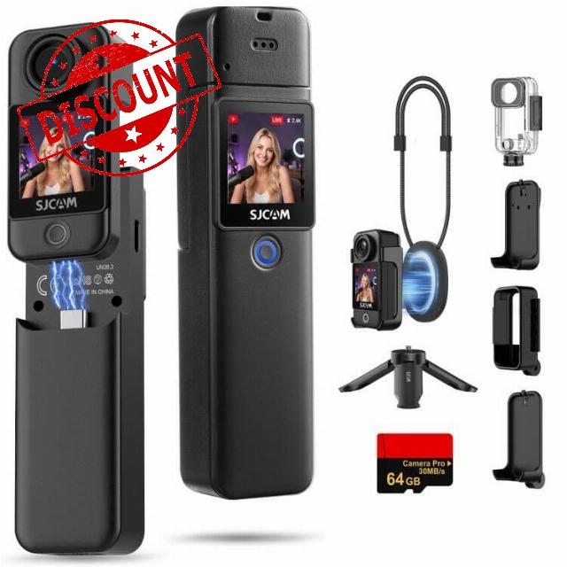 SJCAM C300 4K Vlogging Camera with 64GB Card