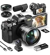 NBD 5K 64MP Digital Cameras for Photography - 16X Zoom with Autofocus, WiFi & App Control, Anti-S...