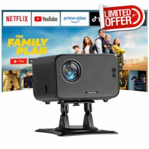[Compatible with Netflix & Auto Focus] XuanPad Mini Black Smart Projector 4K Support