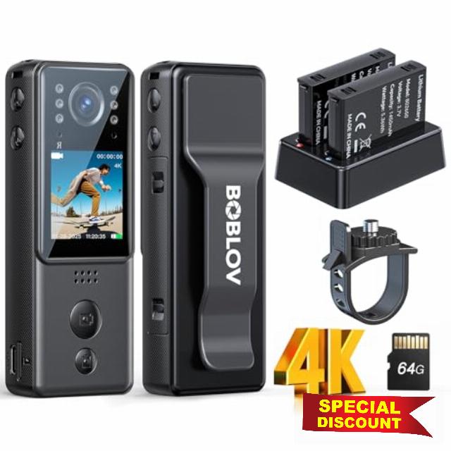 BOBLOV Mini Body Camera 4K