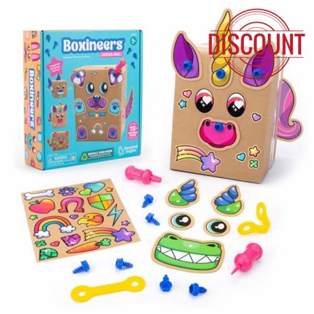 Learning Resources Boxineers Cardboard Animals - Creative Craft Supplies for Kids Projects