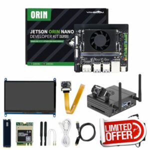 Yahboom Jetson Orin Nano SUPER 8GB Development Kit 67 Tops AI Large Model + IMX219 CSI Camera+Jetson Case +Development Board Ubuntu 22.04 ROS2 Data (Orin Nano 8GB Superior Kit)