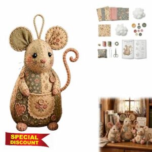 Bgdhinkt Vintage Patchwork Mouse Felt DIY Sewing Kit for Beginners