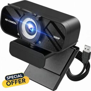 TRAUSI 1080P HD Webcam with Microphone