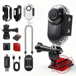Mini Body Camera with Magnetic Pendant & Waterproof Case