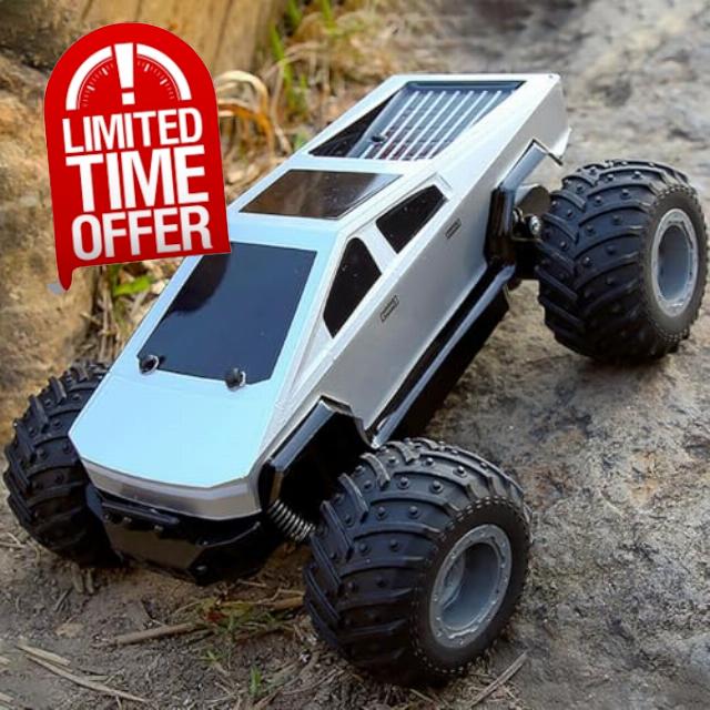1:24 2.4G 4WD RC Cyber Pickup Truck RTR Off Road Crawler Car Remote Control Car Off Road Vehicle Rock RC Cars for Adults + 2 Battery